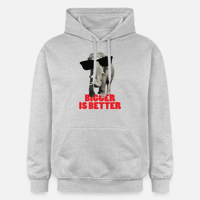 bigger_is_better - Sweat à capuche Softstyle® Gildan Unisexe - gris clair chiné