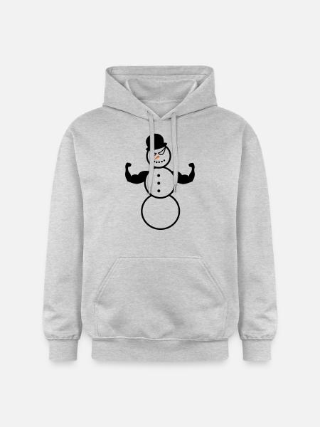 snowman_bodybuilding - Gildan Unisex Softstyle® Midweight Hoodie - light heather grey