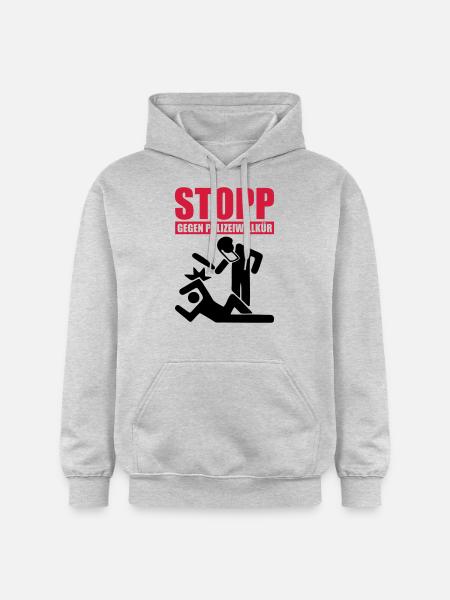 Gegen Polizeiwillkür - Gildan Unisex Softstyle® Midweight Hoodie - Hellgrau meliert