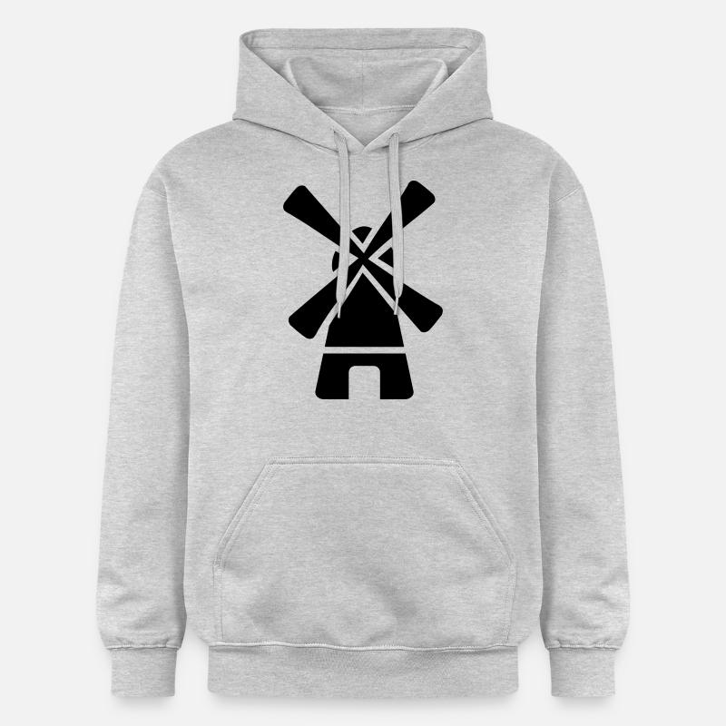 Moulin à vent - Sweat à capuche Softstyle® Gildan Unisexe - gris clair chiné