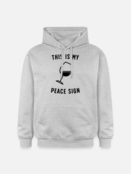 This Is My Peace Sign - Gildan Unisex Softstyle® Midweight Hoodie - light heather grey