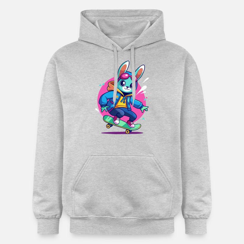 LAPIN - Sweat à capuche Softstyle® Gildan Unisexe - gris clair chiné