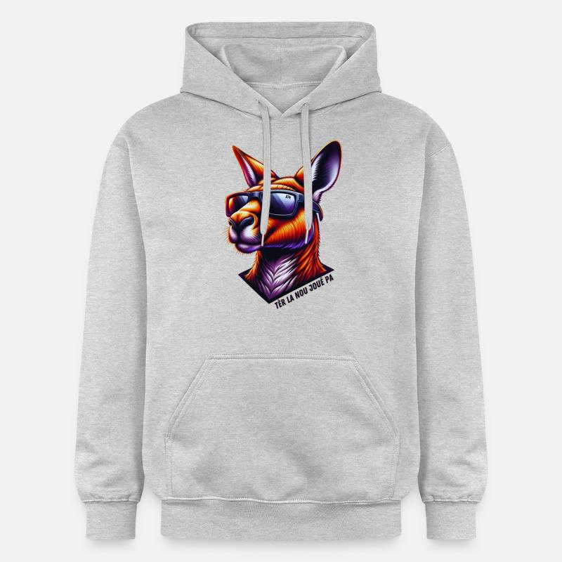 tèr la nou joué pa - Sweat à capuche Softstyle® Gildan Unisexe - gris clair chiné
