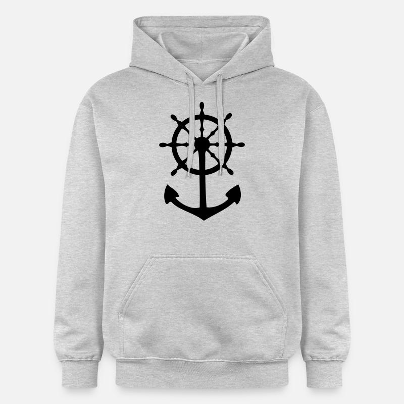 ancre - Sweat à capuche Softstyle® Gildan Unisexe - gris clair chiné