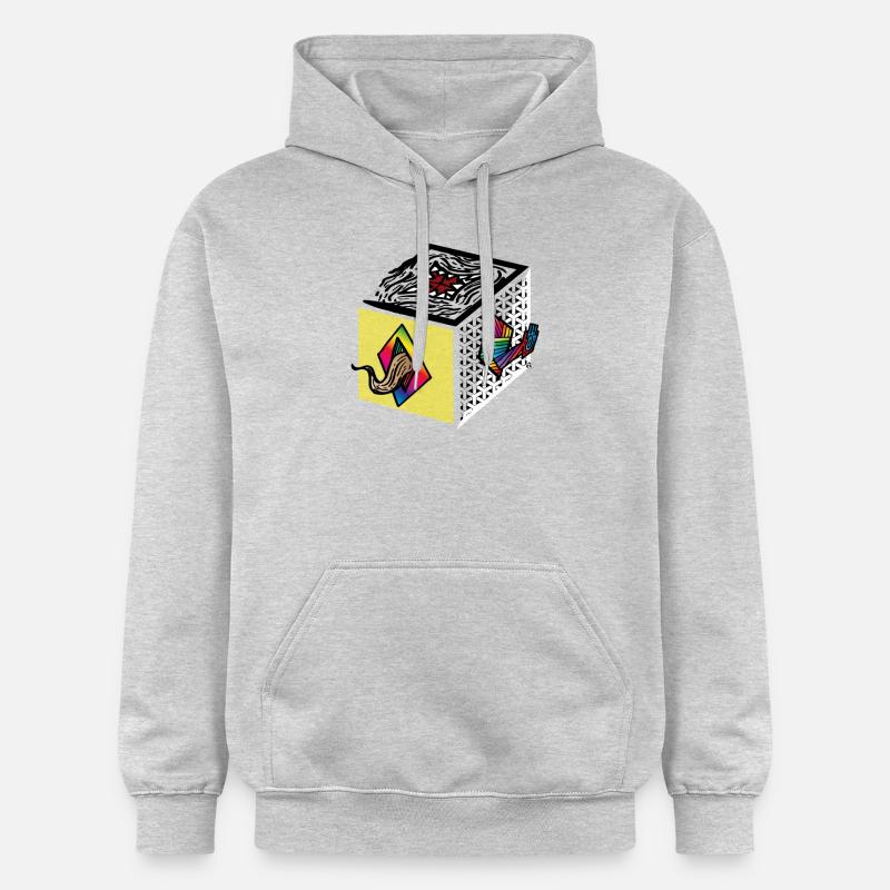 El CUBE - Sweat à capuche Softstyle® Gildan Unisexe - gris clair chiné
