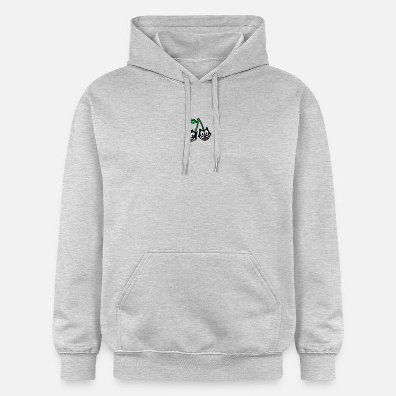 Felix The Cat Design Bâton Cerises - Sweat à capuche Softstyle® Gildan Unisexe - gris clair chiné