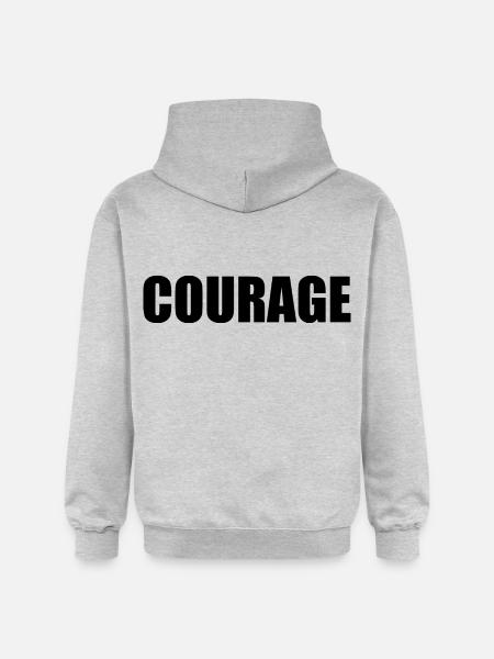 Courage - Gildan Unisex Softstyle® Midweight Hoodie - Hellgrau meliert