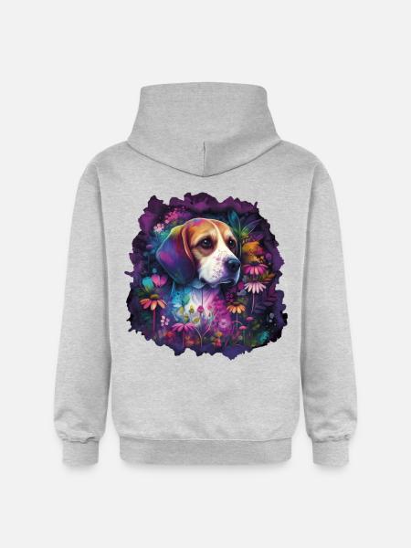 Beagle Beagle Motif Gift - Gildan Unisex Softstyle® Midweight Hoodie - light heather grey