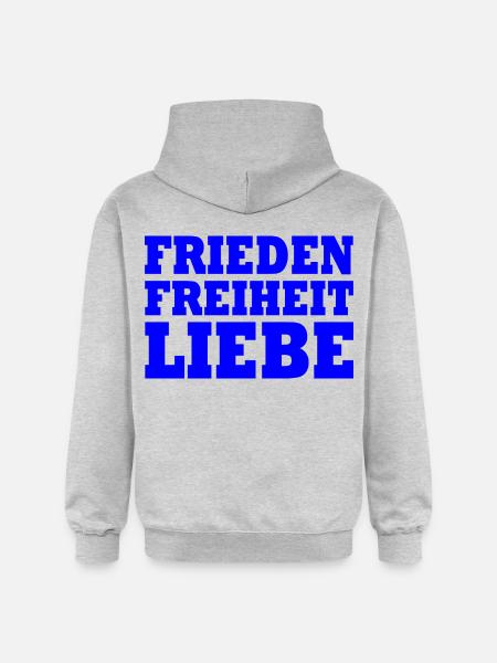Frieden freiheit liebe - Gildan Unisex Softstyle® Midweight Hoodie - Hellgrau meliert