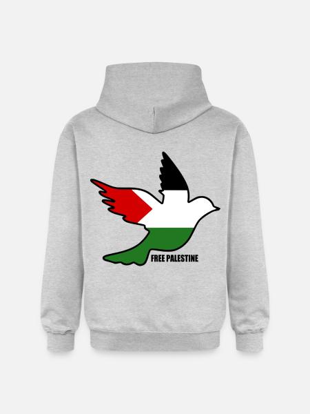 Free palestine - Gildan Unisex Softstyle® Midweight Hoodie - light heather grey