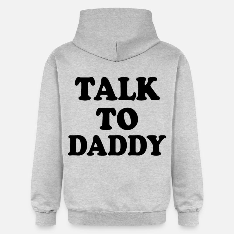 Talk to daddy - Sweat à capuche Softstyle® Gildan Unisexe - gris clair chiné