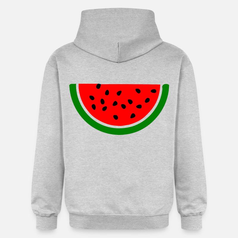 Melon pastèque - Sweat à capuche Softstyle® Gildan Unisexe - gris clair chiné