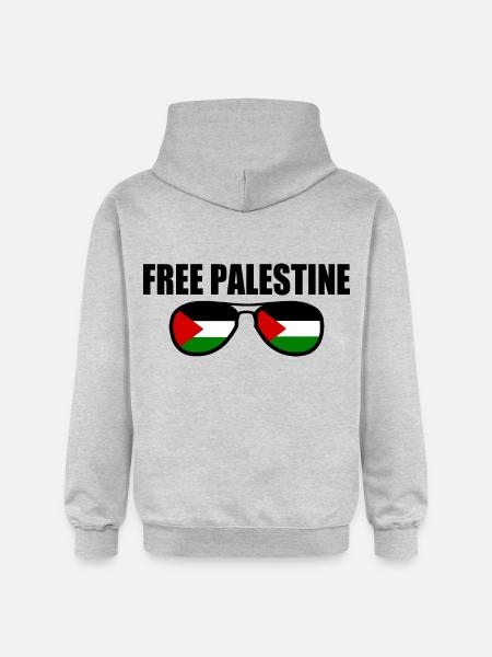 Free palestine - Gildan Unisex Softstyle® Midweight Hoodie - light heather grey