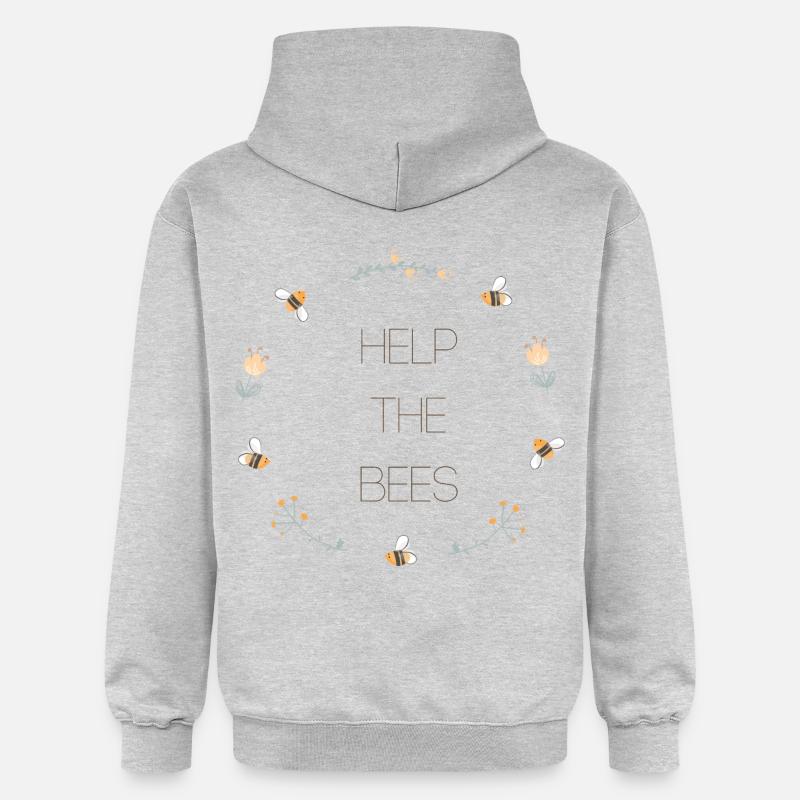 HelpTheBees - Sweat à capuche Softstyle® Gildan Unisexe - gris clair chiné
