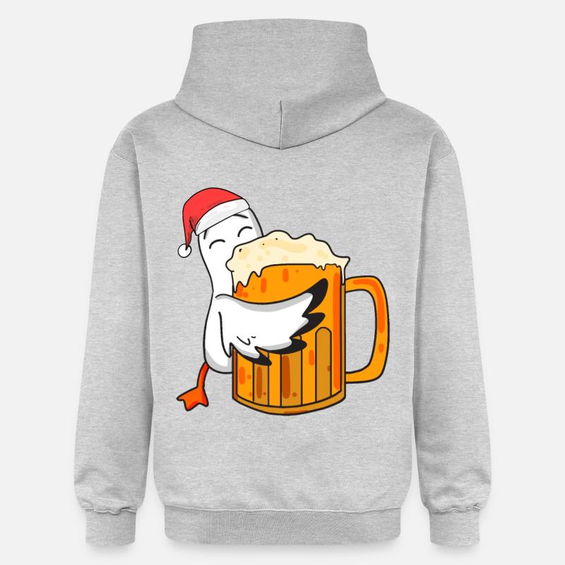 Seagull Beer Noël - Sweat à capuche Softstyle® Gildan Unisexe - gris clair chiné