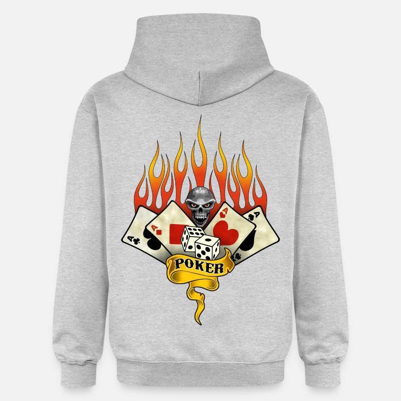 poker team design 2 - Sweat à capuche Softstyle® Gildan Unisexe - gris clair chiné
