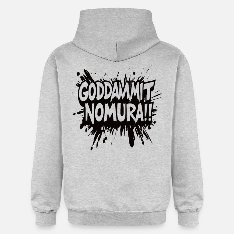 Goddammit Nomura – Conception d’éclaboussures - Sweat à capuche Softstyle® Gildan Unisexe - gris clair chiné