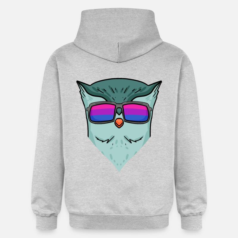 Bisexuell Eule Geschenk - Gildan Unisex Softstyle® Midweight Hoodie - Hellgrau meliert