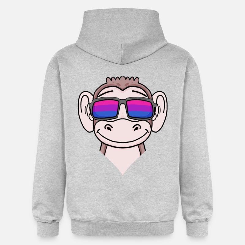 Cadeau de singe bisexuel - Sweat à capuche Softstyle® Gildan Unisexe - gris clair chiné