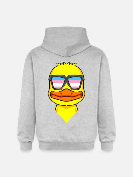 Transgender Transsexual Duck Gift - Gildan Unisex Softstyle® Midweight Hoodie - light heather grey