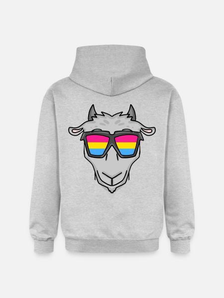 Pansexual Goat Gift - Gildan Unisex Softstyle® Midweight Hoodie - light heather grey