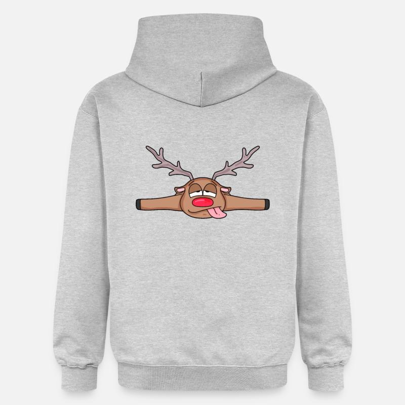 Chevreuil couché - Sweat à capuche Softstyle® Gildan Unisexe - gris clair chiné