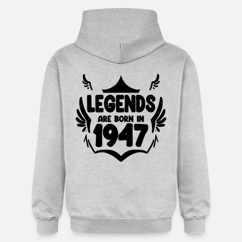 1947 - Né en 1947 - Sweat à capuche Softstyle® Gildan Unisexe - gris clair chiné