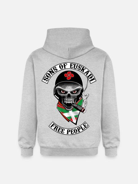 basque biker design - Gildan Unisex Softstyle® Midweight Hoodie - light heather grey