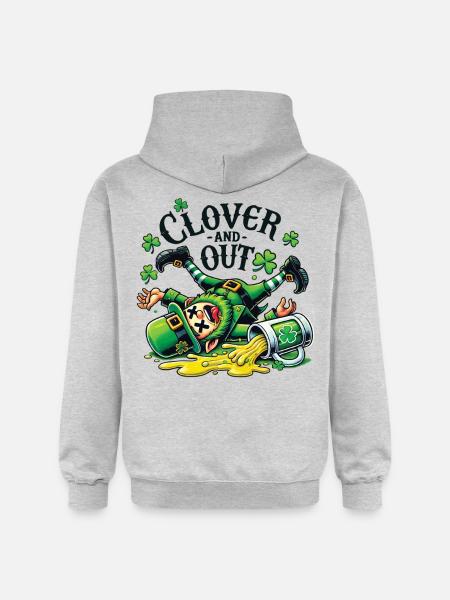 trèfle et la Saint-Patrick - Sweat à capuche Softstyle® Gildan Unisexe - gris clair chiné