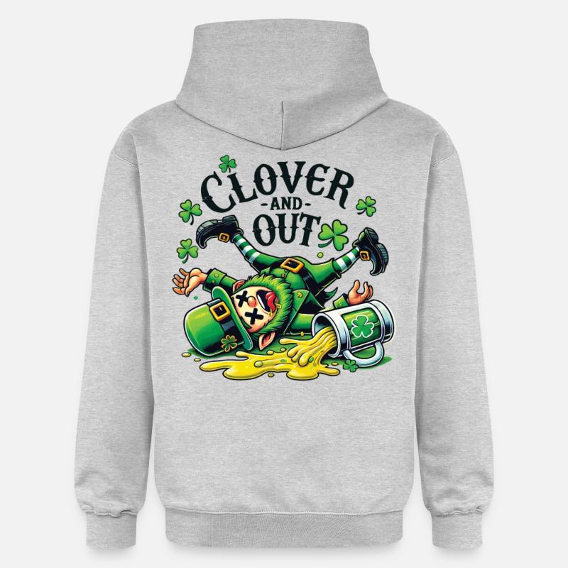 trèfle et la Saint-Patrick - Sweat à capuche Softstyle® Gildan Unisexe - gris clair chiné