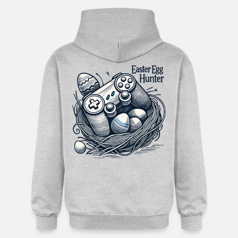 Osterei Jäger Gaming Controller Design - Gildan Unisex Softstyle® Midweight Hoodie - Hellgrau meliert