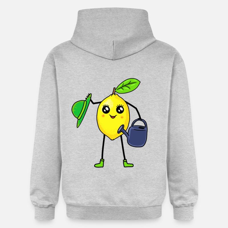 Citron Fruit Fruit Jardinier Arrosoir - Sweat à capuche Softstyle® Gildan Unisexe - gris clair chiné