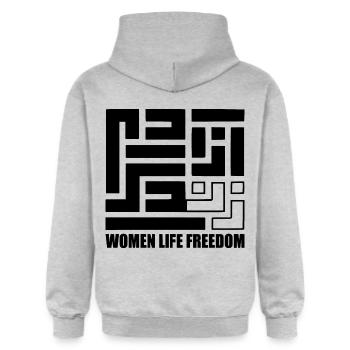 Women life freedom iran - Gildan Unisex Softstyle® Midweight Hoodie - Hellgrau meliert - Hinten - Liana (172cm)