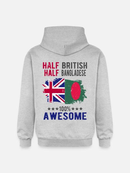 Half British Half Bangladeshi - Gildan Unisex Softstyle® Midweight Hoodie - light heather grey
