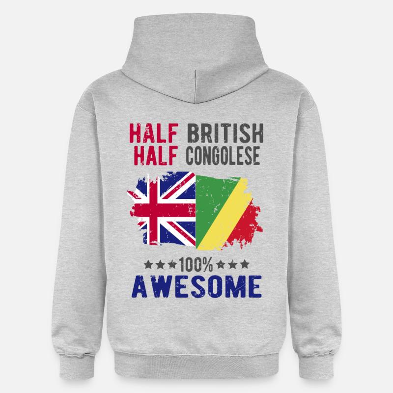 Half British Half Congolese - Gildan Unisex Softstyle® Midweight Hoodie - light heather grey