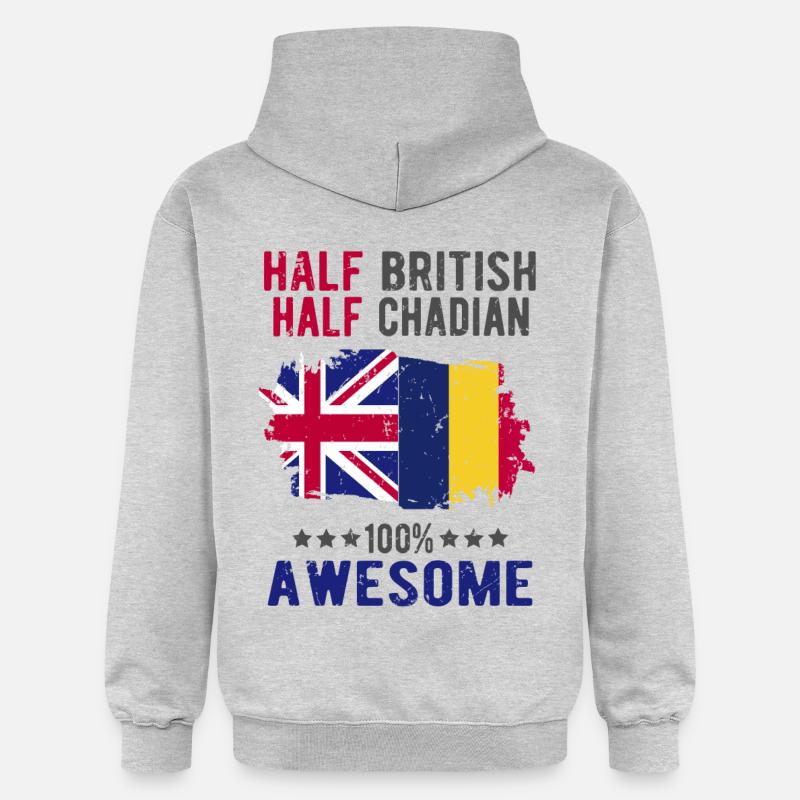 Halb Brite Halb Tschader - Gildan Unisex Softstyle® Midweight Hoodie - Hellgrau meliert