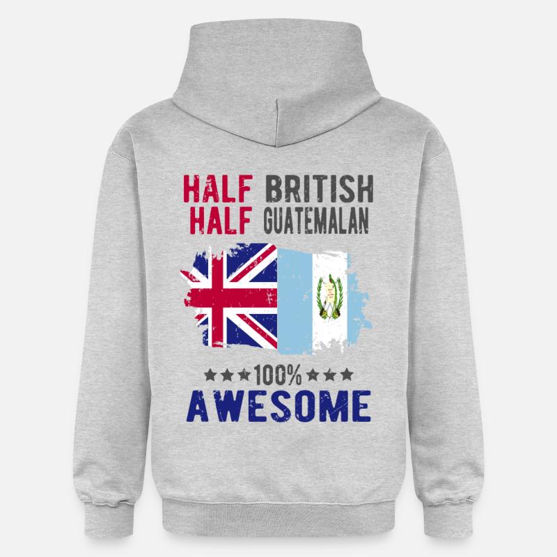 Moitié britannique moitié guatémaltèque - Sweat à capuche Softstyle® Gildan Unisexe - gris clair chiné