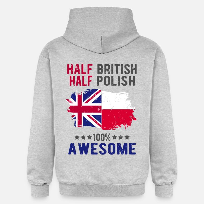 Moitié britannique moitié singapourien - Sweat à capuche Softstyle® Gildan Unisexe - gris clair chiné