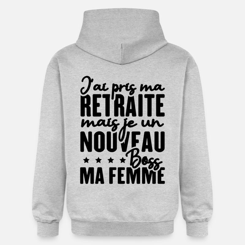 J'ai pris ma retraite - Sweat à capuche Softstyle® Gildan Unisexe - gris clair chiné
