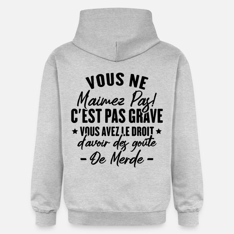 Vous ne m'aimez - Sweat à capuche Softstyle® Gildan Unisexe - gris clair chiné