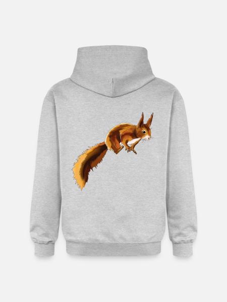 Eichhörnchen 1 - Gildan Unisex Softstyle® Midweight Hoodie - Hellgrau meliert