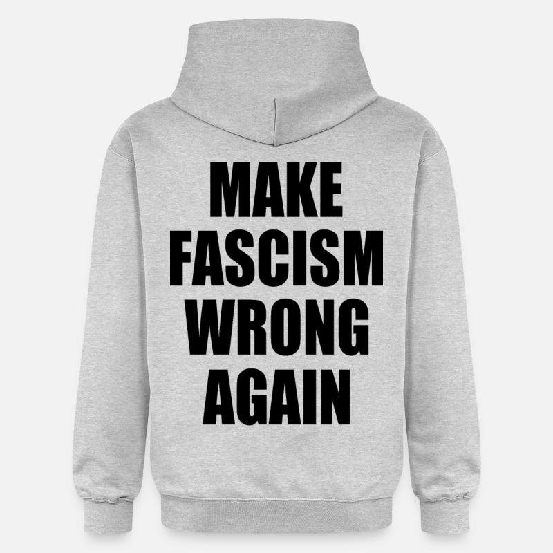 make fascism wrong again - Sweat à capuche Softstyle® Gildan Unisexe - gris clair chiné
