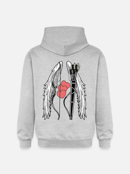 Sagittarius Bow Hunts Hunter Archer Love - Gildan Unisex Softstyle® Midweight Hoodie - light heather grey