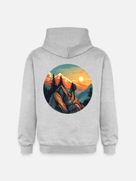 Alpinisme - Sweat à capuche Softstyle® Gildan Unisexe - gris clair chiné