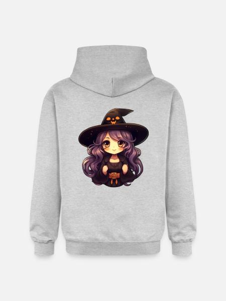 Sorcière comique - Sweat à capuche Softstyle® Gildan Unisexe - gris clair chiné