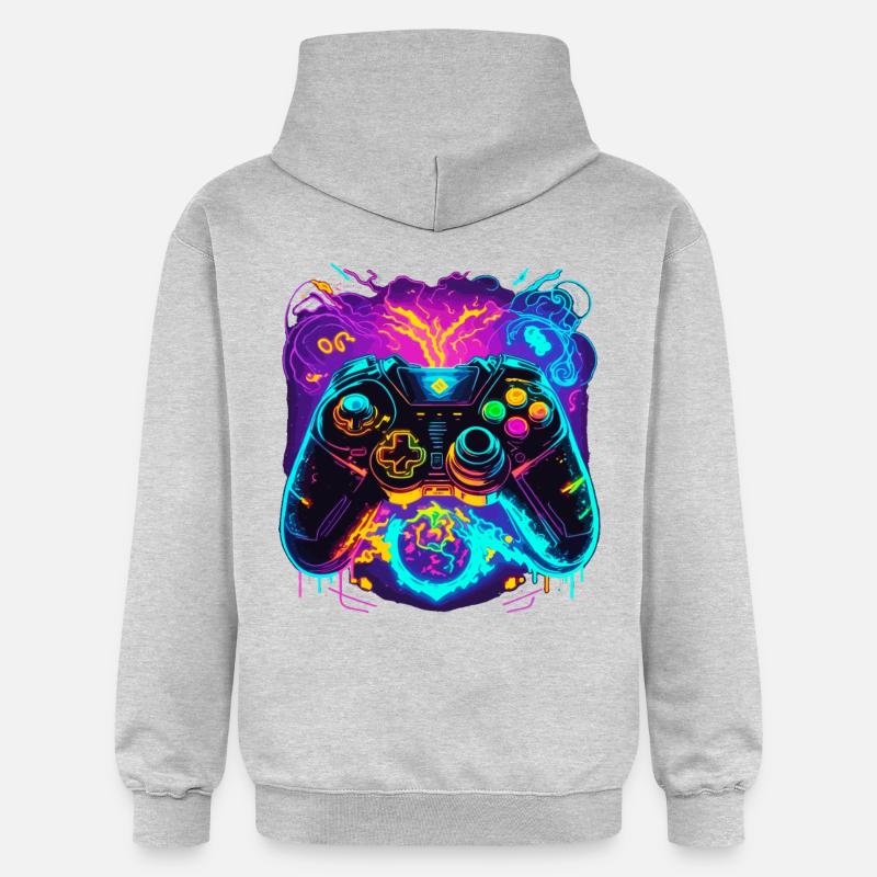 Power Graffiti Gaming Controller - Sweat à capuche Softstyle® Gildan Unisexe - gris clair chiné