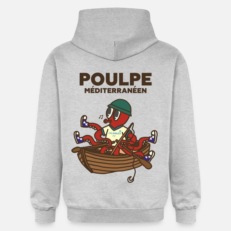 Poulpe pêcheur méditerranéen - Sweat à capuche Softstyle® Gildan Unisexe - gris clair chiné