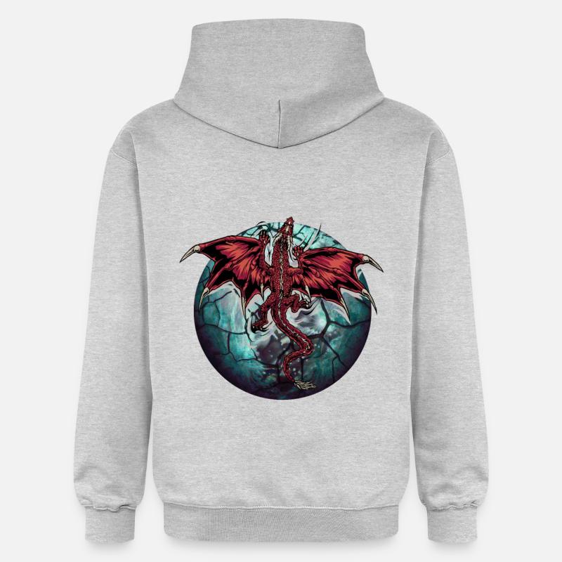 Dragon Dragon Planète Planète - Sweat à capuche Softstyle® Gildan Unisexe - gris clair chiné