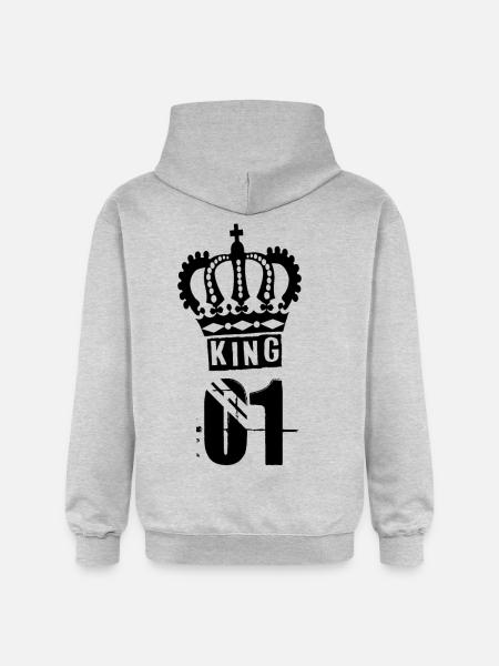 KING - Gildan Unisex Softstyle® Midweight Hoodie - Hellgrau meliert