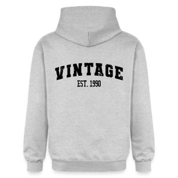 Jahrgang 1990 33. Geburtstag Herren Frauen 33 Jahre - Gildan Unisex Softstyle® Midweight Hoodie - Hellgrau meliert - Hinten - Liana (172cm)